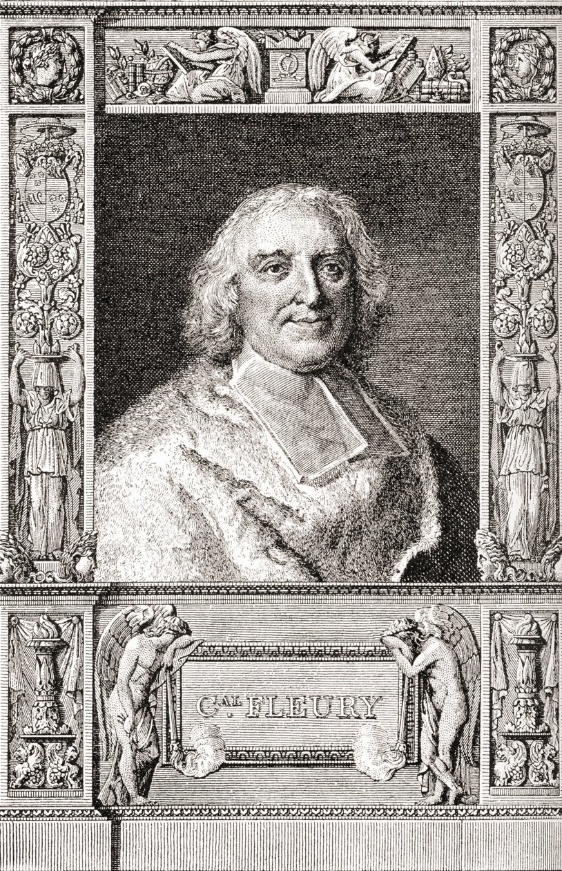 André-Hercule de Fleury, Bischof von Fréjus, 1653-1743. Französischer Kardinal und Hauptminister von Ludwig XV. von French School
