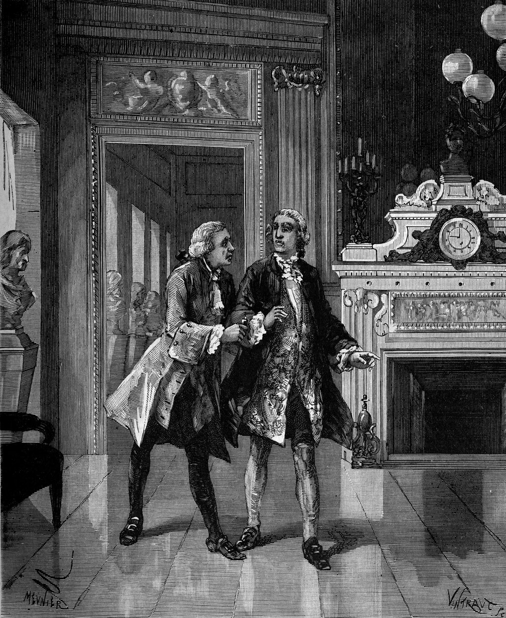 Antoine Laurent de Lavoisier (1743-1794) lehnte das von einem Freund vorgeschlagene Gift ab, um das Leiden seiner Hinrichtung zu vermeiden. von French School