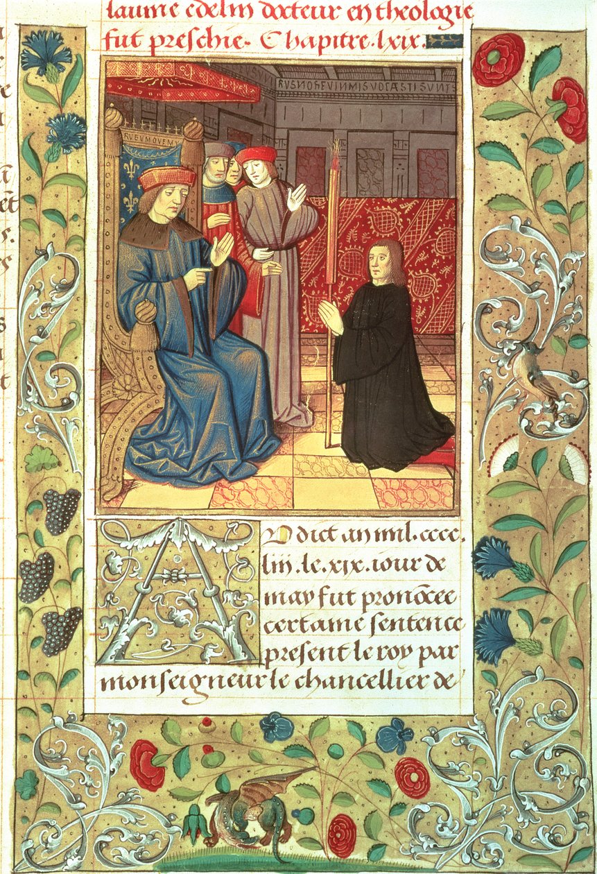 Atlas Ms Fr.2679 f.377 Jacques Coeur (c.1395-1456) vor Karl VII. (1403-61) c.1390-1453 von French School