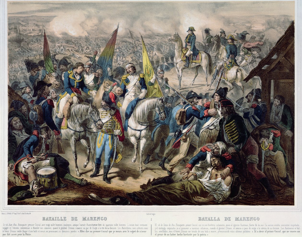 Schlacht von Marengo, 14. Juni 1800 von French School