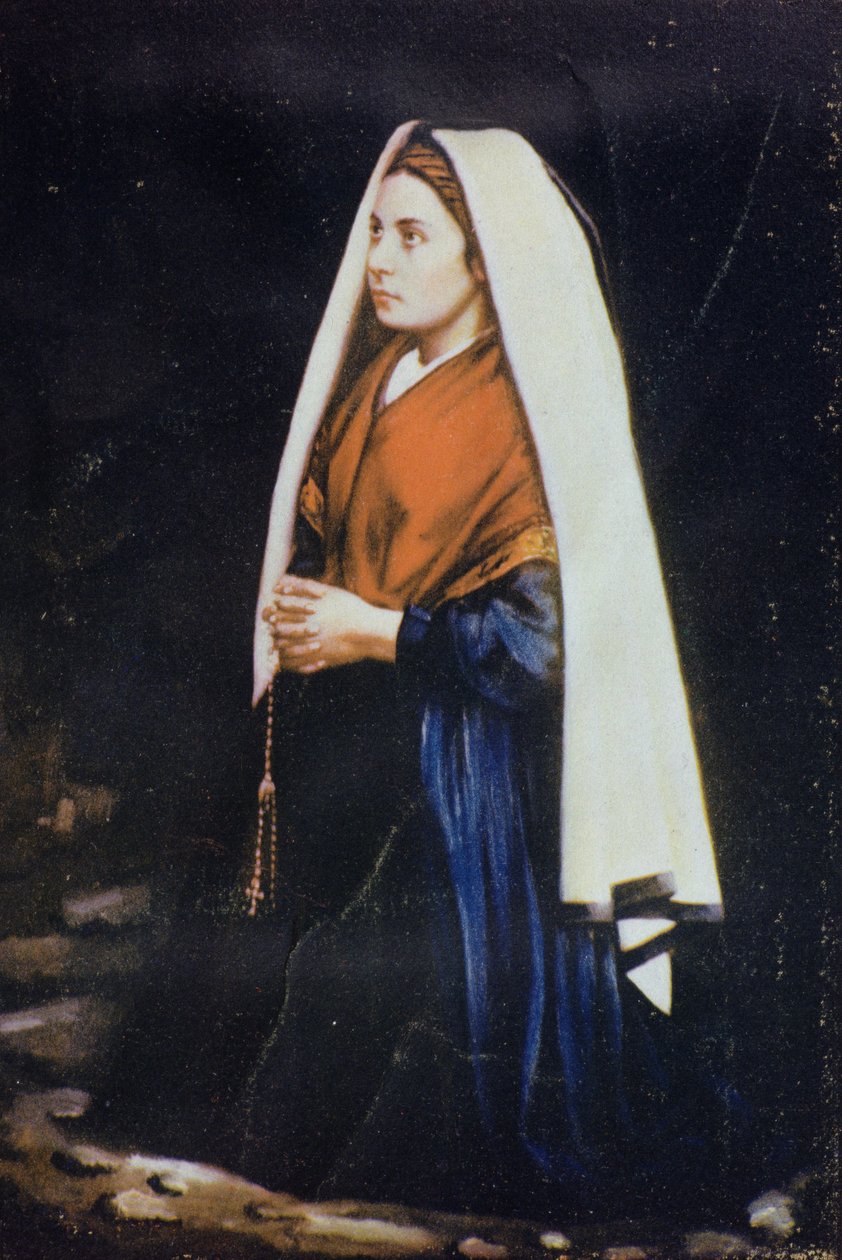 Bernadette Soubirous, aus einem Gemälde des späten 19. Jahrhunderts von French School