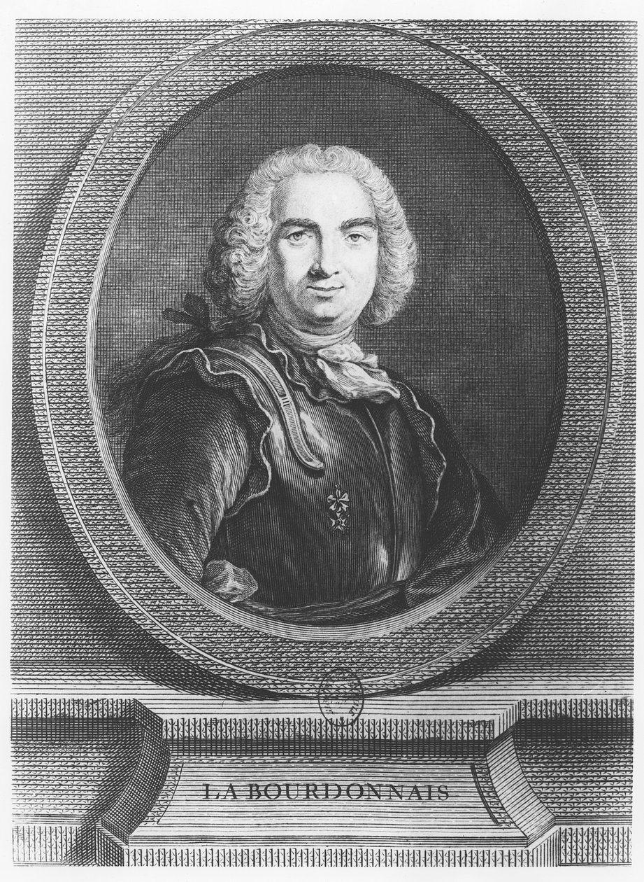 Bertrand François Mahé, Graf von La Bourdonnais (Gravur) von French School