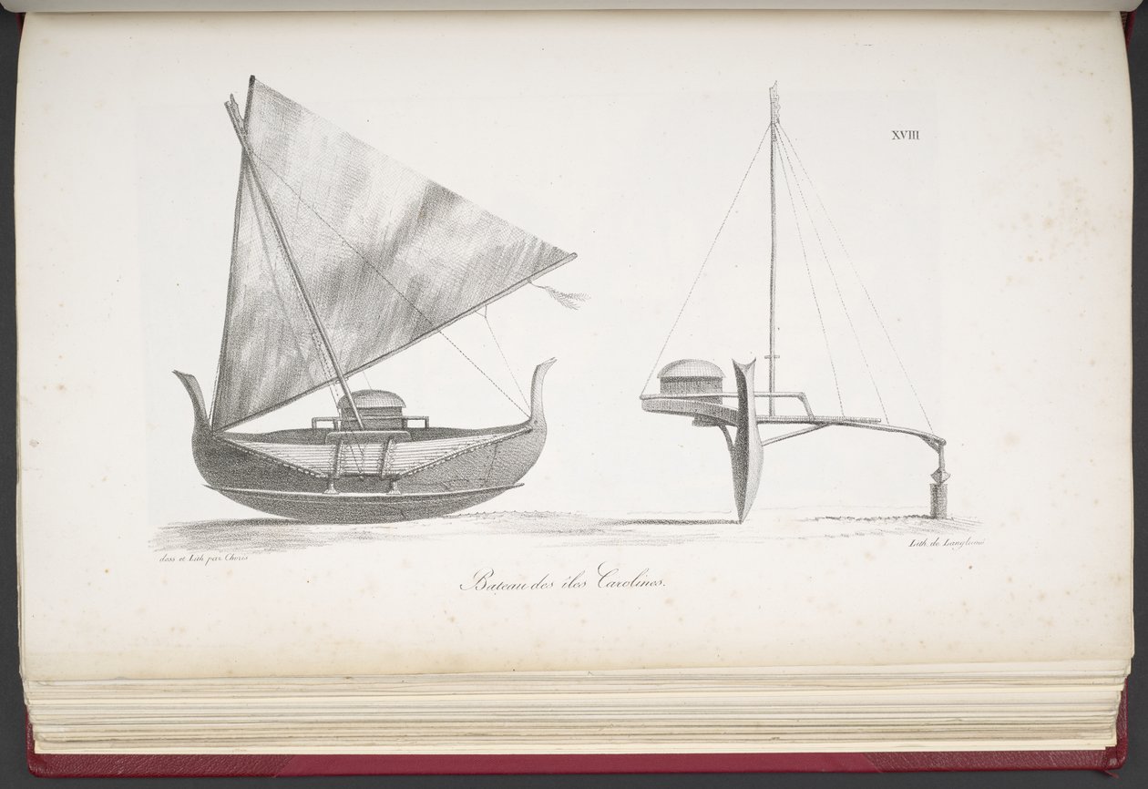 Boot von den Karolinen-Inseln, aus 