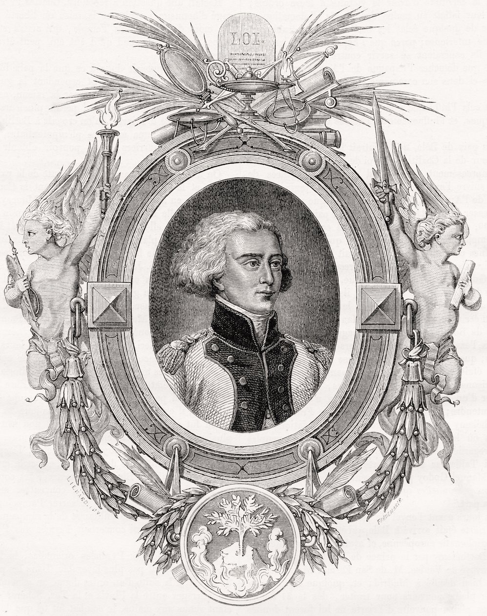 Bon-Adrien Jeannot de Moncey, Herzog von Conegliano, graviert von Pannemaker-Ligny nach Linard, aus 