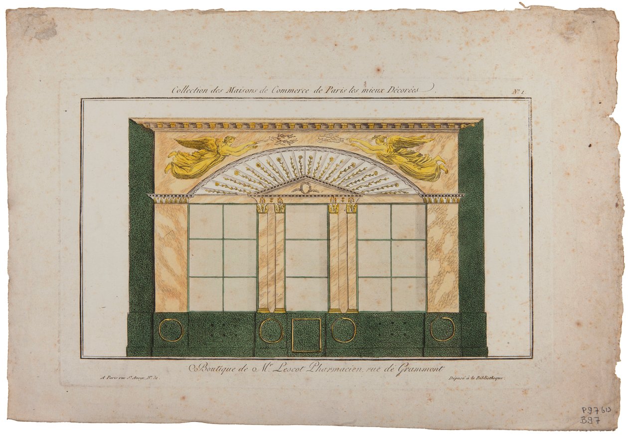 Boutique von M. Lescot, Apotheker, rue de Gramont, Paris von French School