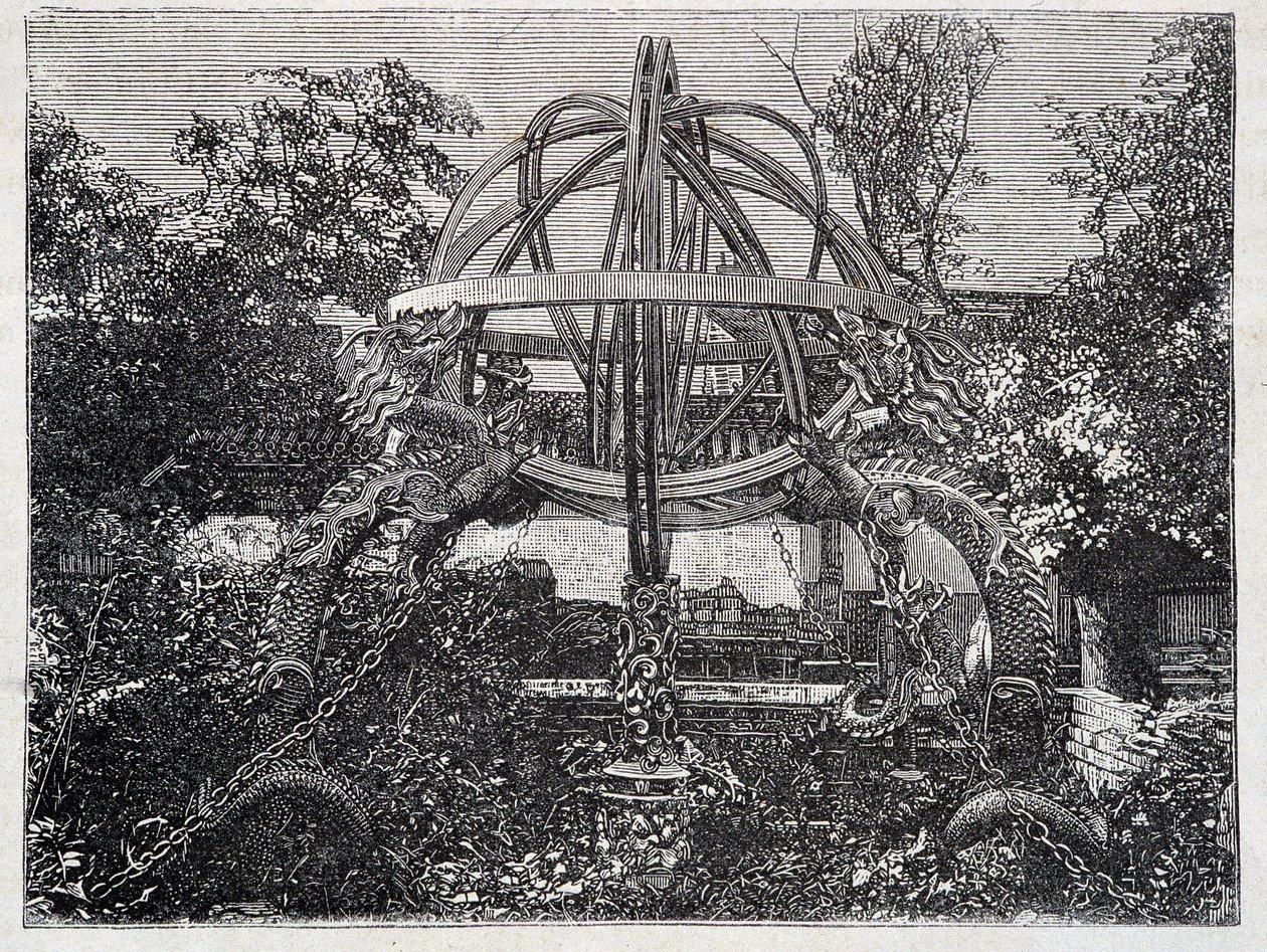 Bronzeinstrumente des Pekinger Observatoriums - in „Die Weltreise“ von French School