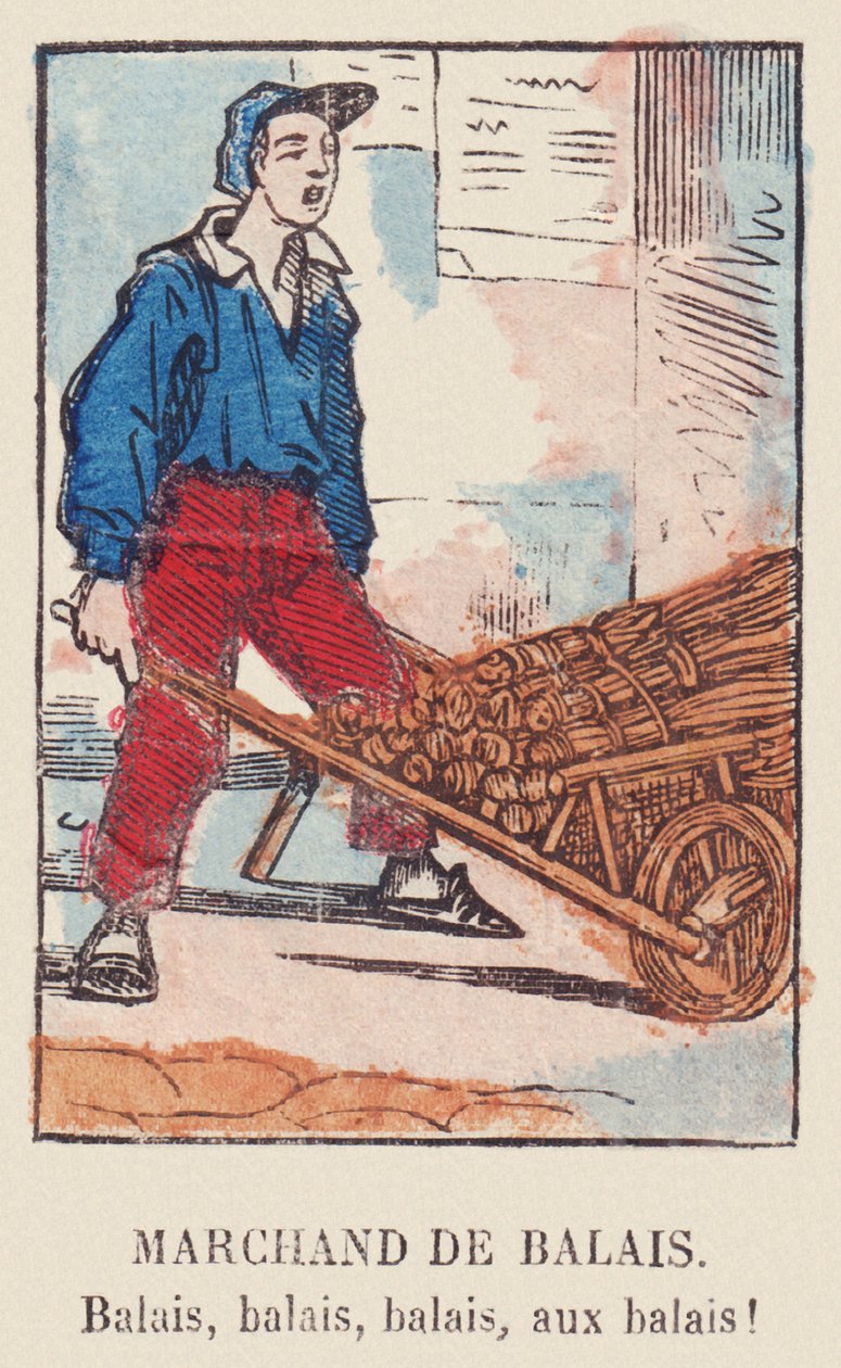 Besenhändler. Besen, Besen, Besen, Besen!, um 1819 von French School