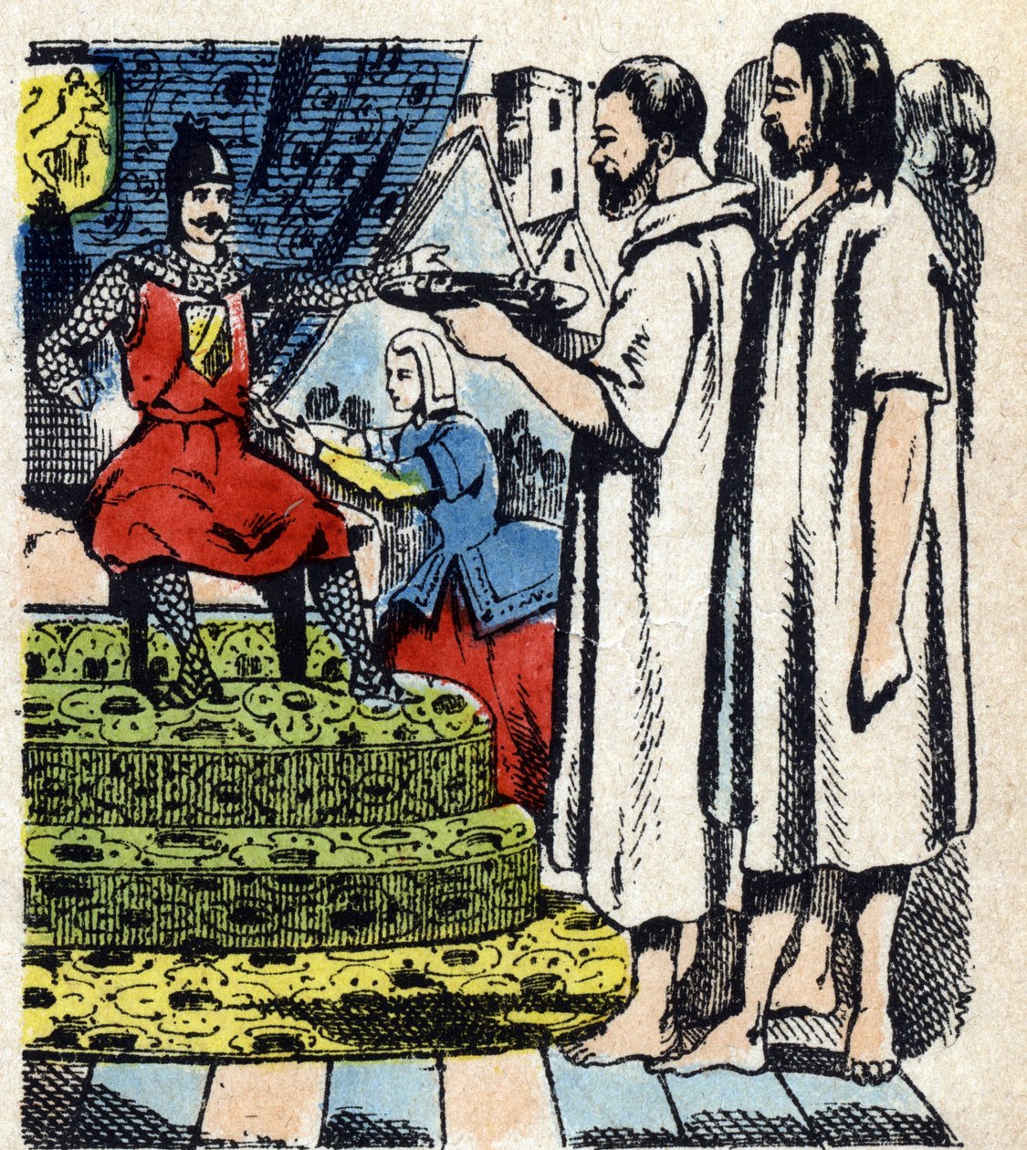 Bürger von Calais vor Edward III. im Jahr 1346, Epinal Bild 19. Jahrhundert (Gravur) von French School