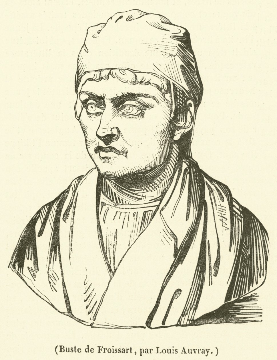 Büste von Froissart (Gravur) von French School