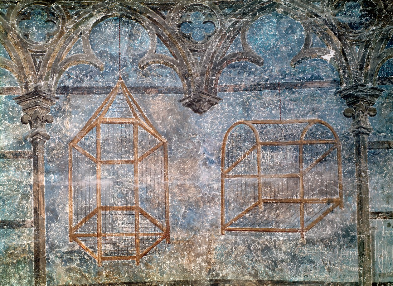 Käfige und architektonische Details aus dem Schlafzimmer des Papstes, 1334-62 von French School