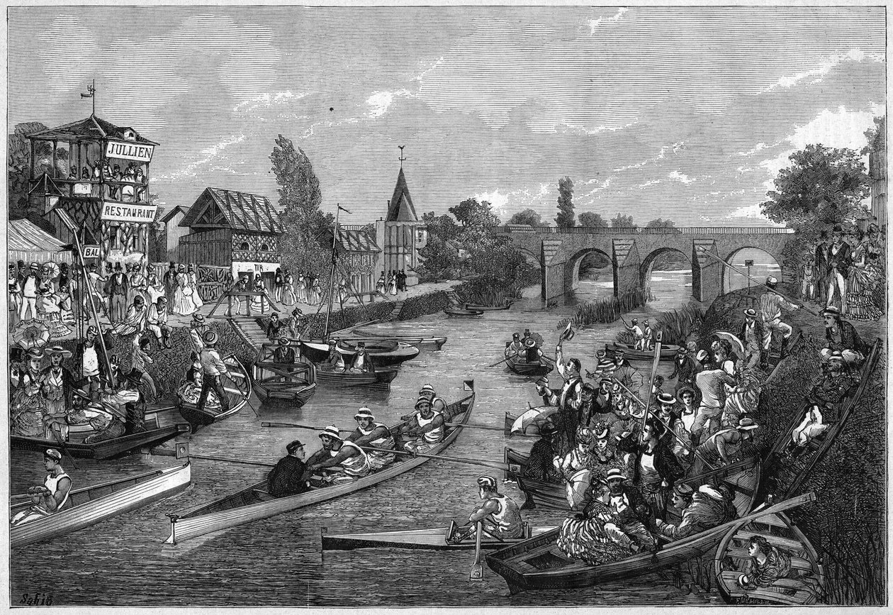 Kanufahren auf der Seine bei Joinville-le-Pont von French School