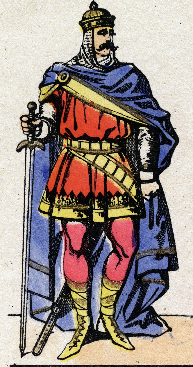 Karolingische Dynastie: Porträt von Eudes oder Odon (ca. 860-898) König der Franken von 888 bis 898. Epinal-Bildgebung aus dem späten 19. Jahrhundert. Private Sammlung. von French School