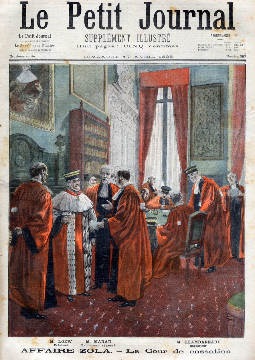 Dreyfus-Affäre - Der Gerichtshof während des Falls, Illustration aus 