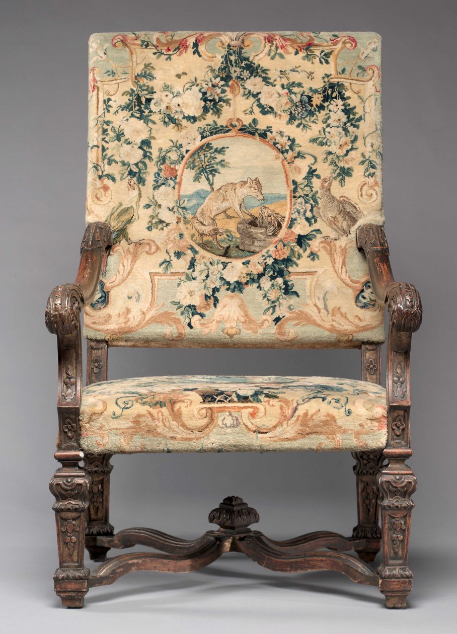 Stuhl, Hersteller Savonnerie-Manufaktur, vor 1717 von French School