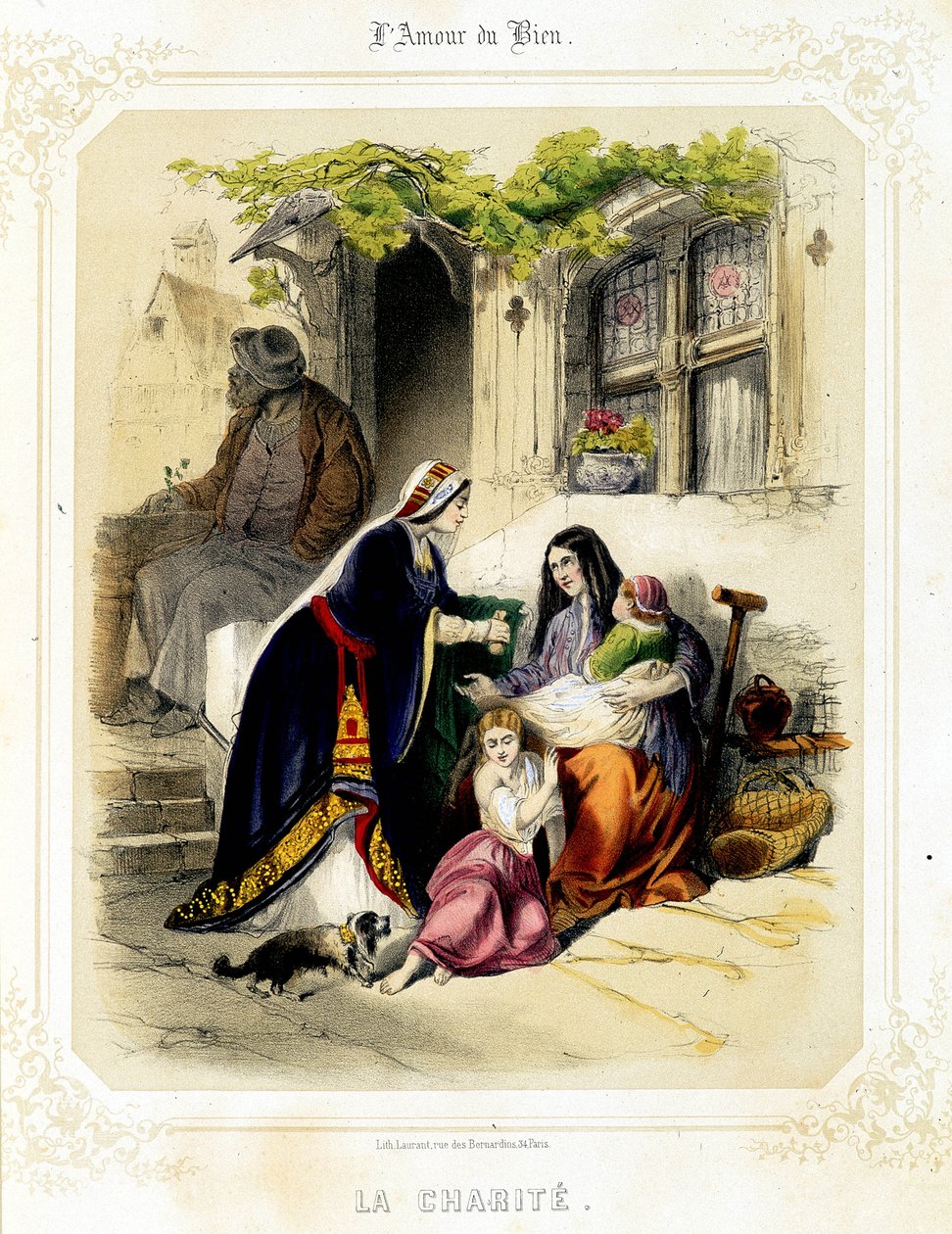 Nächstenliebe. In Liebe zum Guten von Sauvageot, zweite Hälfte des 19. Jahrhunderts. von French School