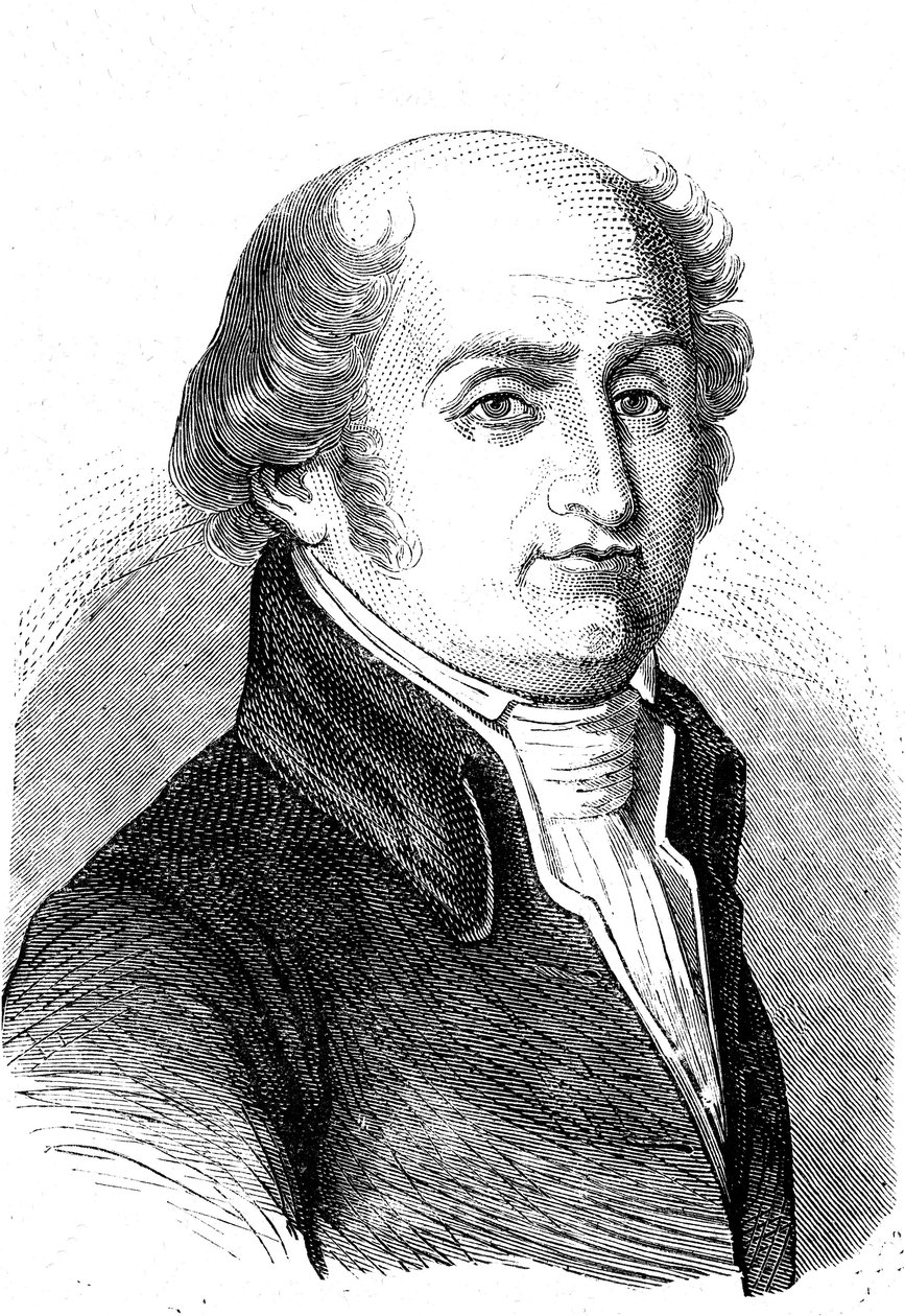 Charles Gilbert ROMME (1750-1795), französischer Mathematiker, Revolutionär und Politiker. Gravur 1868 von French School