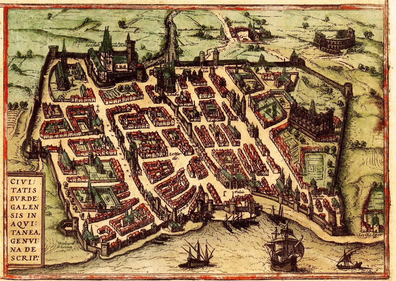 Hauptstadt der keltischen Gruppe Bituriges Vivisci, Bordeaux, Frankreich von French School