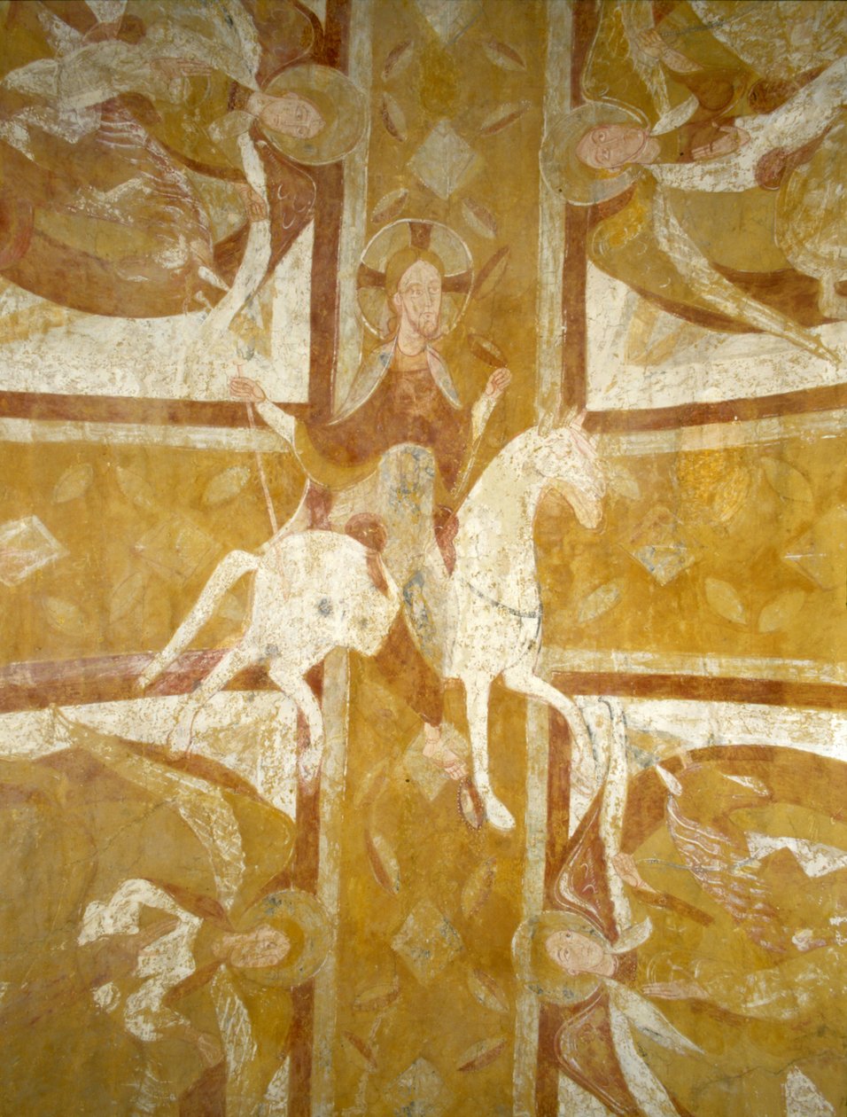 Christus zu Pferd (11. Jahrhundert), Kathedrale von Auxerre, Krypta. von French School