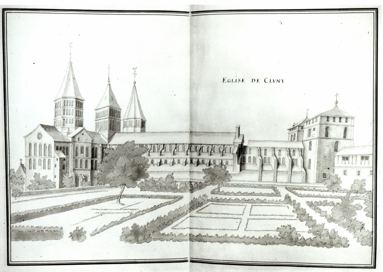 Abtei von Cluny, aus Grand Atlas, t.2 von French School
