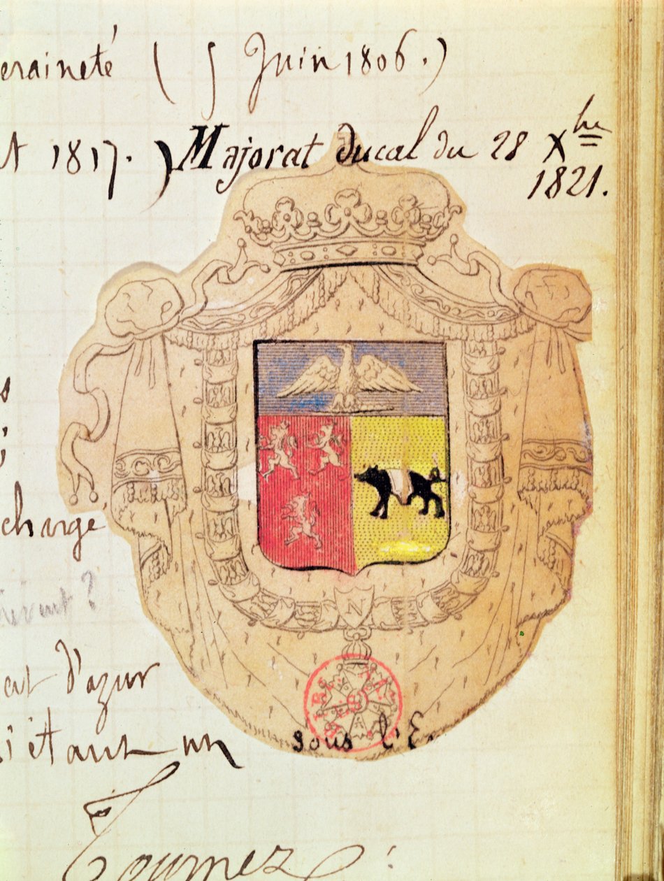 Wappen von Charles Maurice de Talleyrand-Périgord (1754-1838) Prinz von Benevento von French School