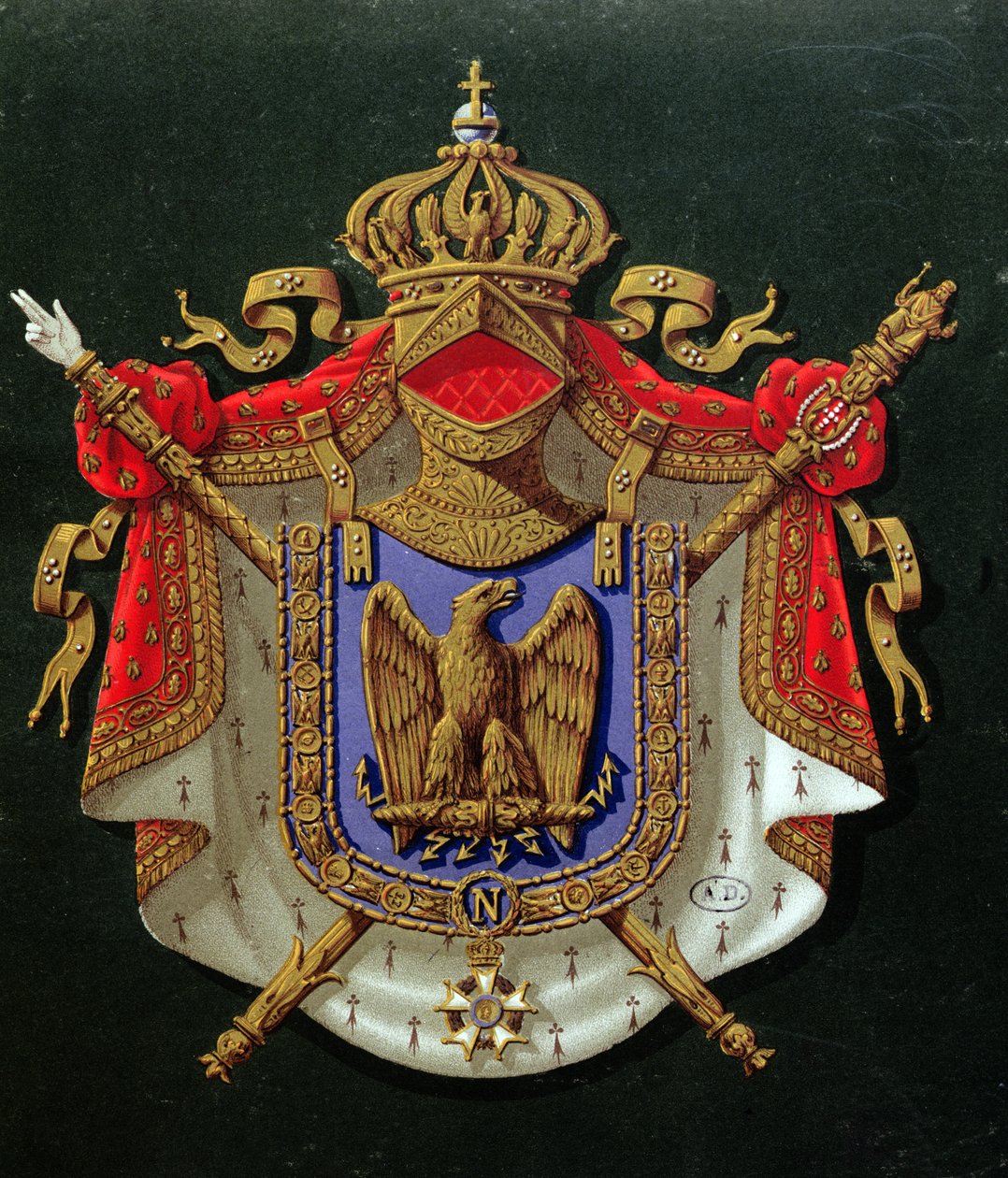 Wappen von Kaiser Napoleon III. (1808-73) von French School