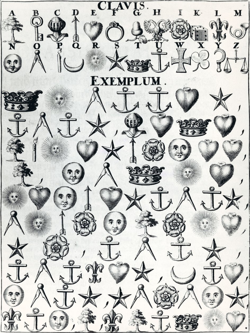 Geheime Sprache, aus Cryptographia, oder geheime Schrifft mund und wurckliche Correspondenss von Johann Balthasar Friderici, veröffentlicht in Hamburg 1685 von French School