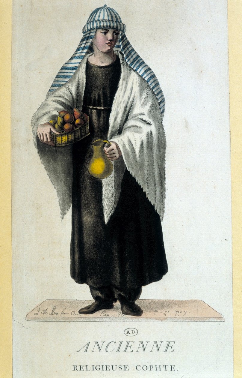Koptische Nonne in Ägypten im 18. Jahrhundert von French School