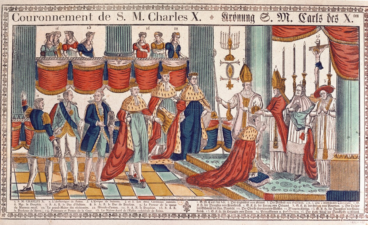 Krönung von Karl X. in Reims, 29. Mai 1825 von French School
