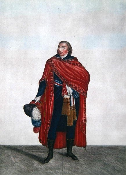 Kostüm eines Volksvertreters während der Direktorialzeit, ca. 1797 von French School