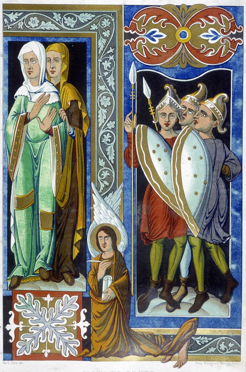 Kostüme des 9. Jahrhunderts, Illustration aus 
