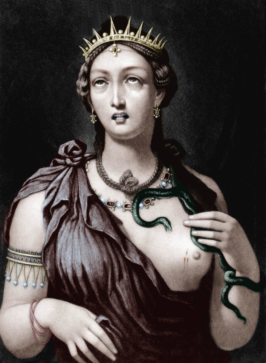Tod von Kleopatra VII., Makedonische Königin von Ägypten von French School