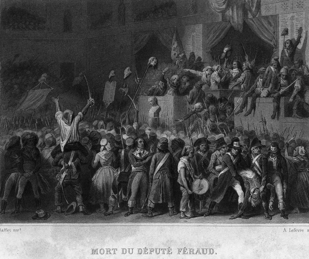 Tod des Abgeordneten Jean Féraud (1764-1795) - in „Revolution française“ von Thiers von French School