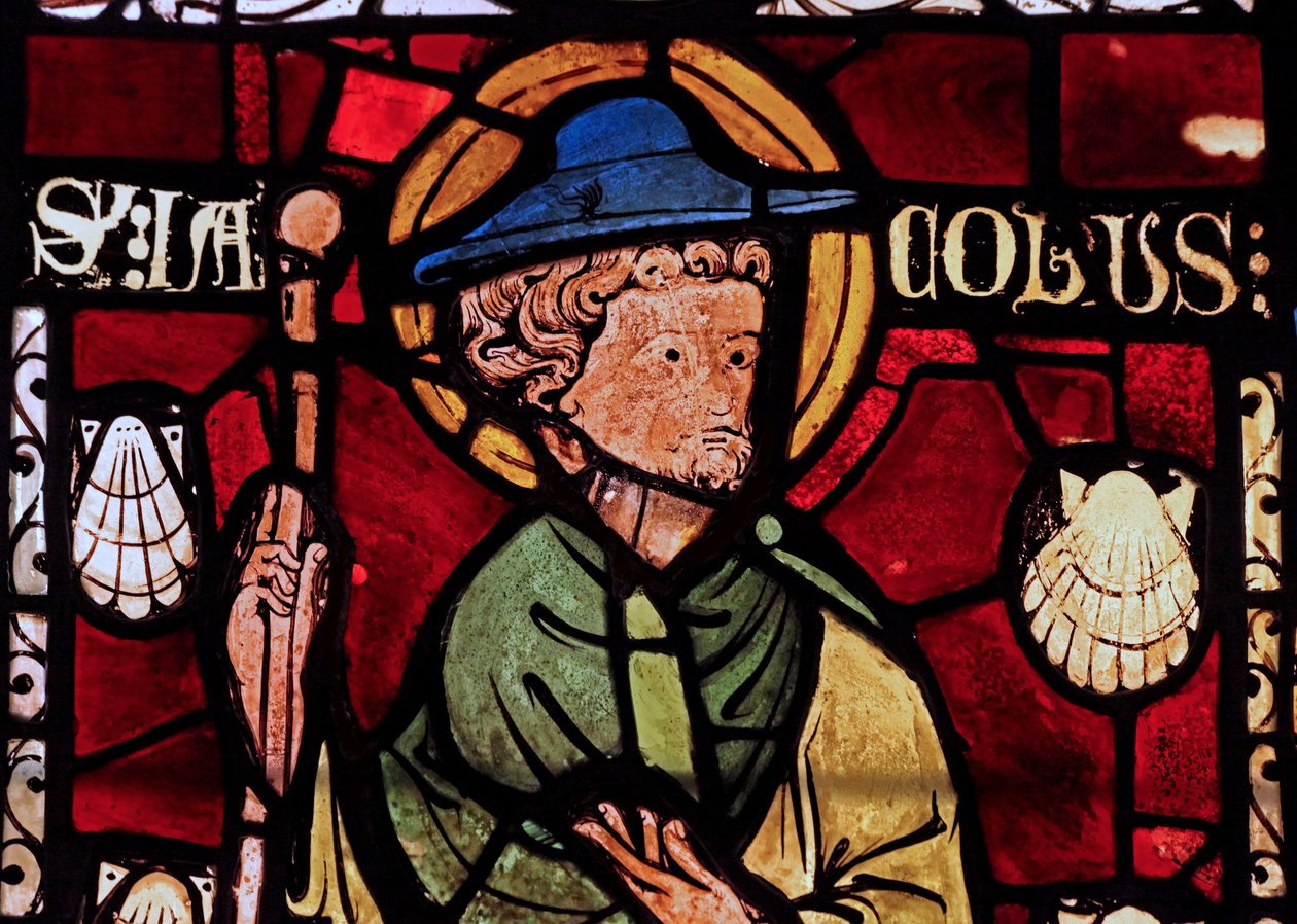 Darstellung von St. Jakobus: aus der Kapelle des Schlosses, Rouen? von French School
