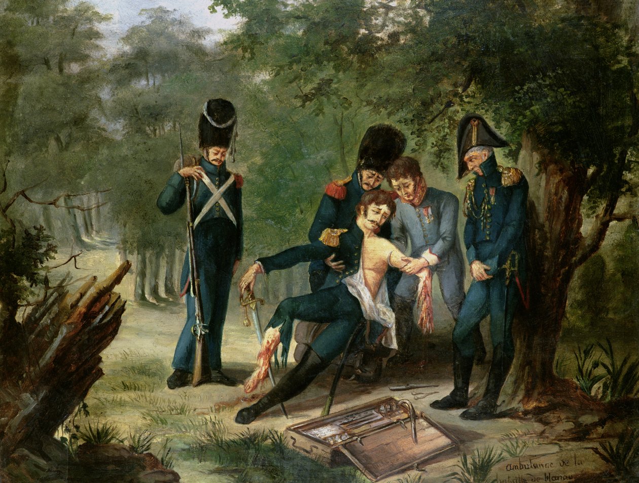 Doktor Larreys Ambulanz in der Schlacht von Hanau, 30.-31. Oktober 1813 von French School