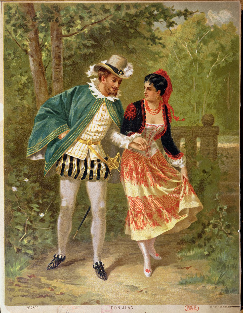 Don Juan, Szene aus der Oper Don Giovanni von Wolfgang Amadeus Mozart (1756-91), 1879 von French School