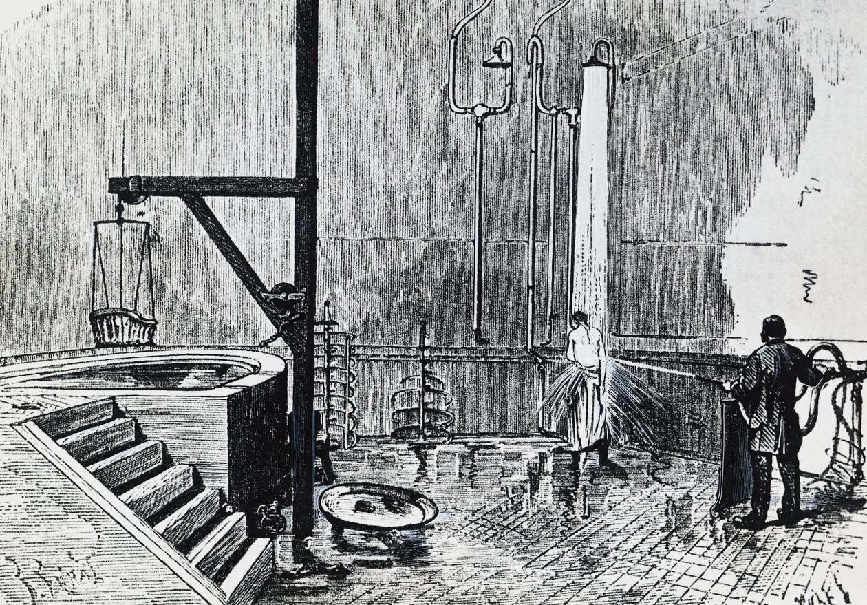 Dr. Duvals Hydrotherapie-Einrichtung im Viertel Chaillot, Paris von French School