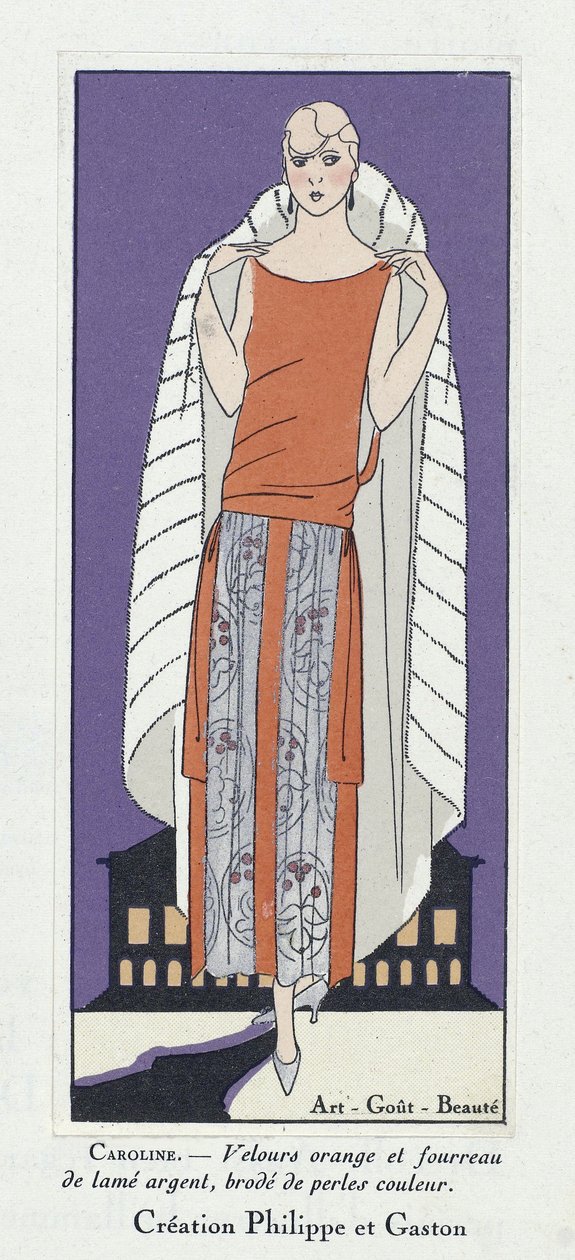 Kleid Design "Caroline", aus Art-Gout-Beaute, veröffentlicht 1920er von French School