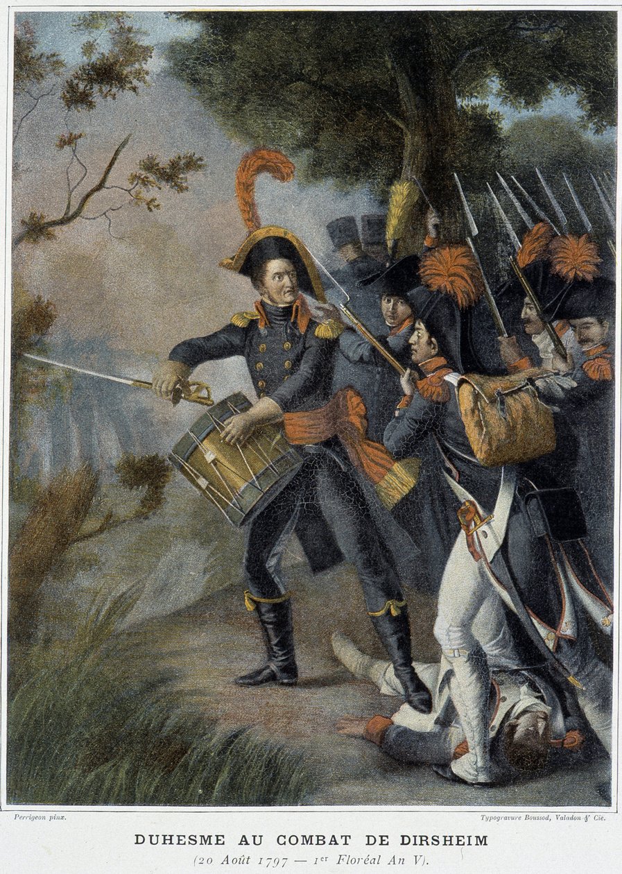 Duhesme in der Schlacht von Dirsheim, 20. August von French School