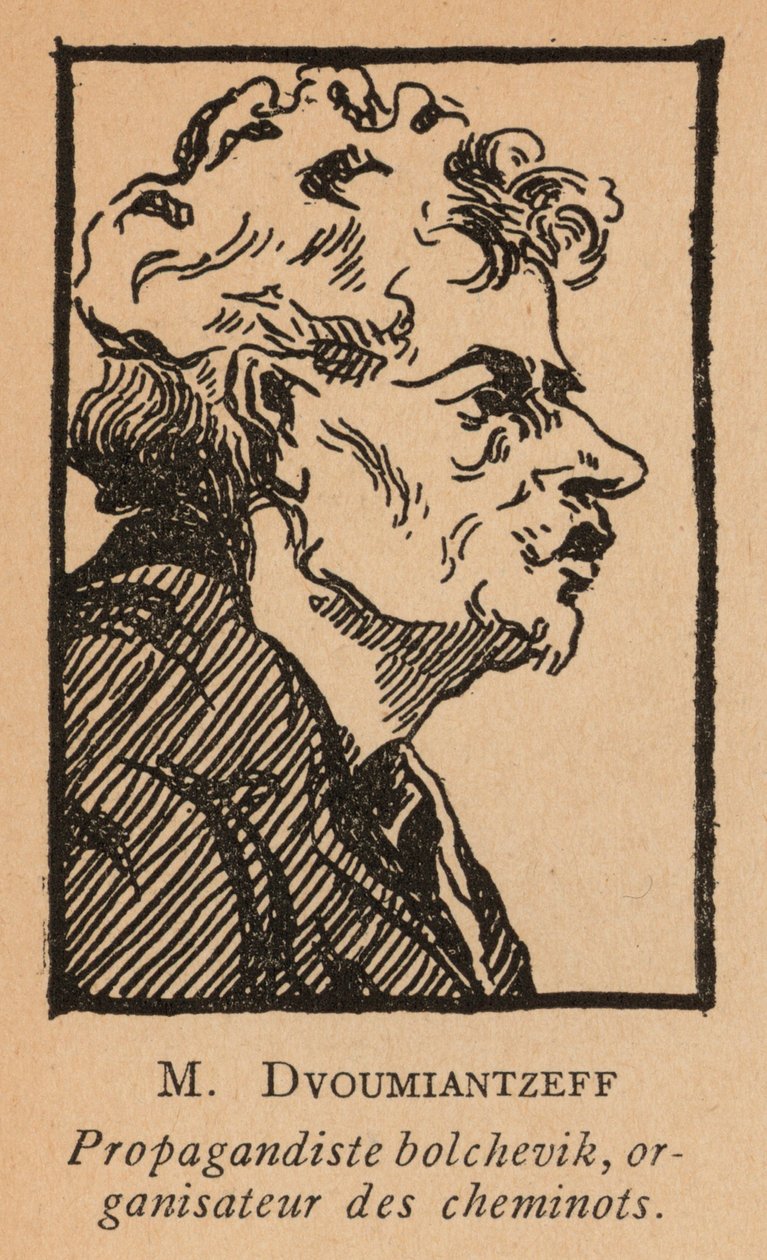 Dvumyantsev, russischer bolschewistischer Propagandist und Organisator der Eisenbahnarbeiter von French School