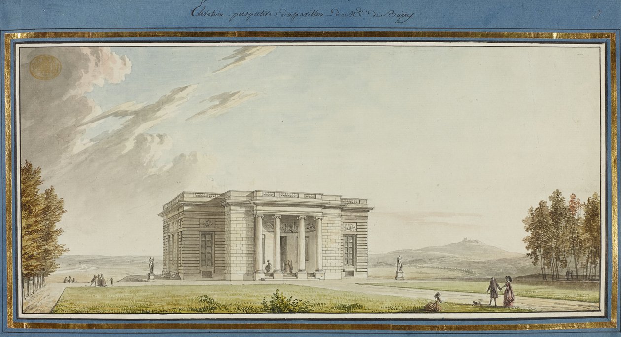 Perspektivische Erhebung des Pavillons von Mde. Du Barry von French School