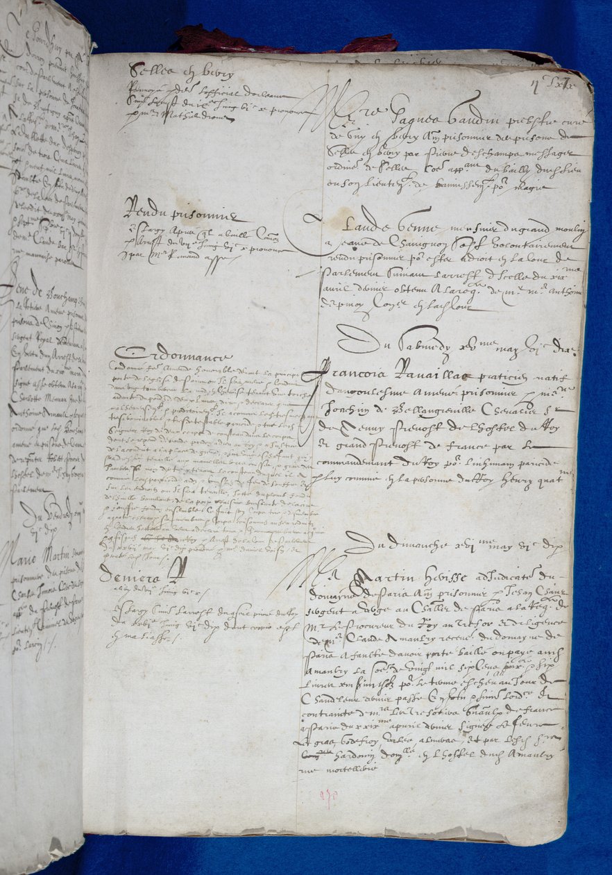 Eintrag im Gefängnisregister des Grand Chatelet von Francois Ravaillac, 1610 von French School