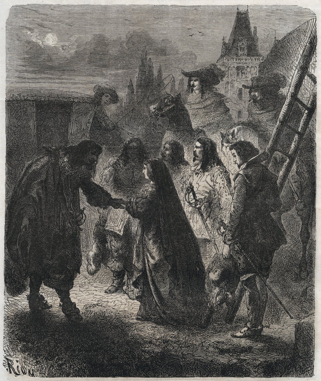 Flucht von Marie de Medicis aus dem Schloss von Blois am 22. Februar von French School