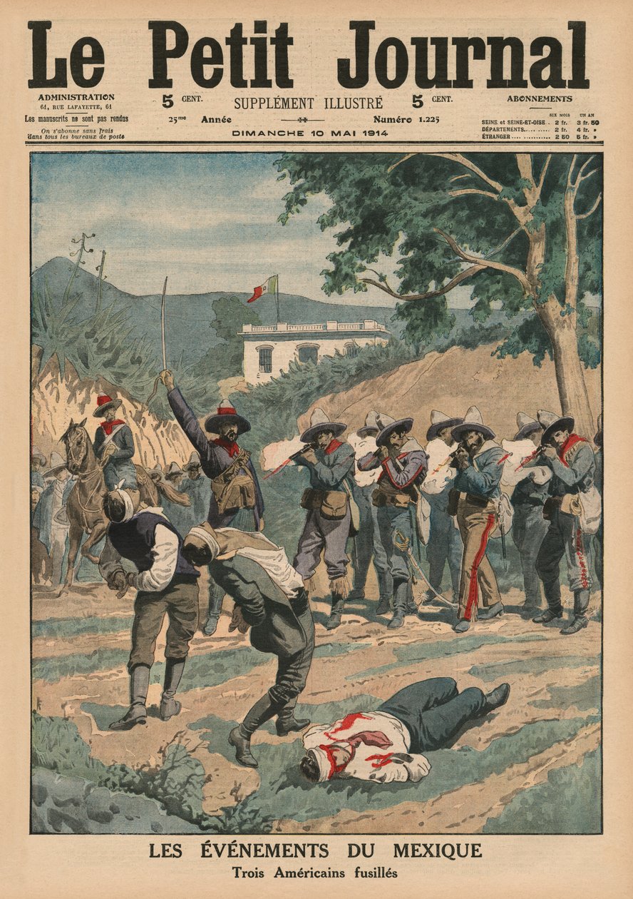 Ereignisse in Mexiko, Erschießung von drei Amerikanern, Titelillustration aus 