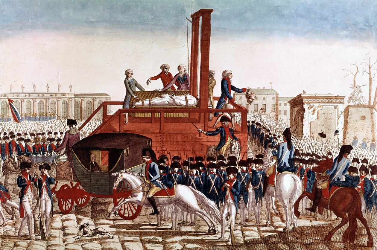 Hinrichtung von Ludwig XVI. von Frankreich, 21. Januar von French School