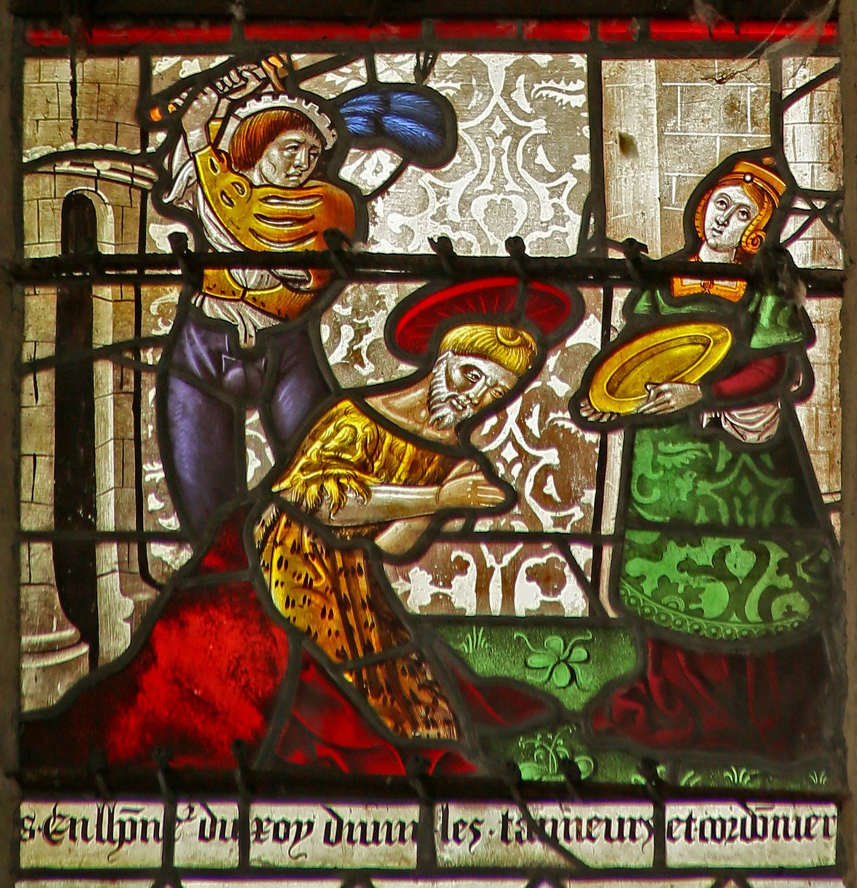 Hinrichtung von Johannes dem Täufer: Salome wartet von French School