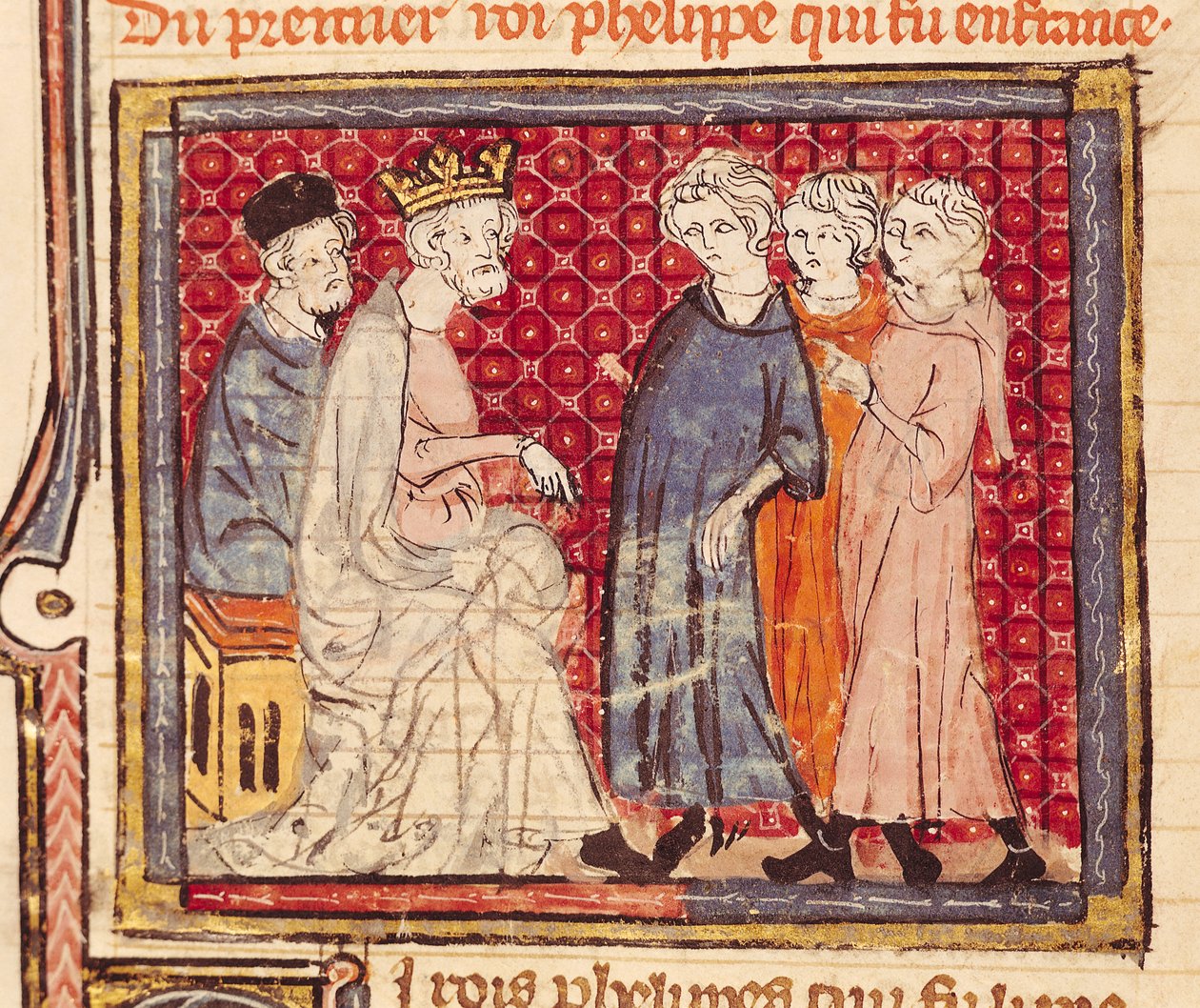 F.204v König Philippe I (1053-1108), Grandes Chroniques de France, 1375-79 von French School
