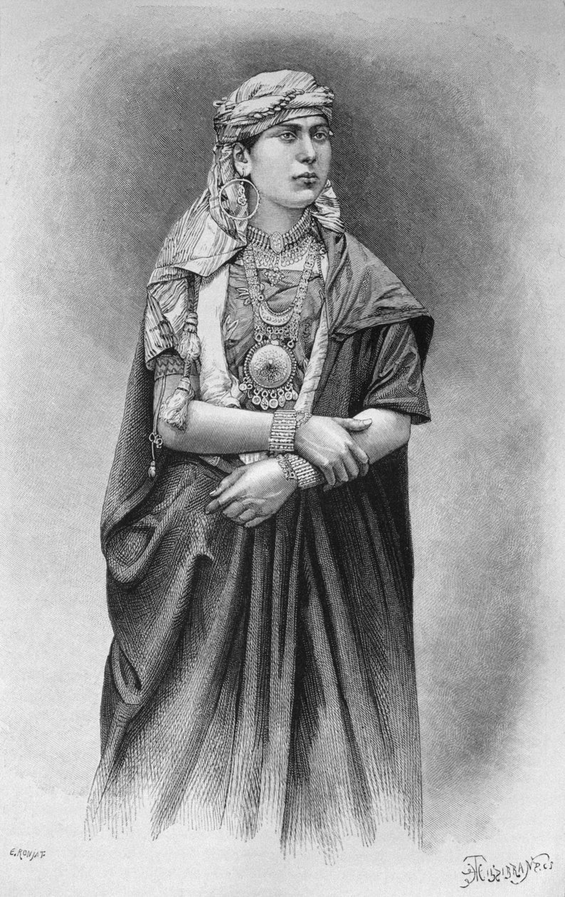 Fellaheen-Mädchen in einem Zeremonialkleid, aus La Syrie d