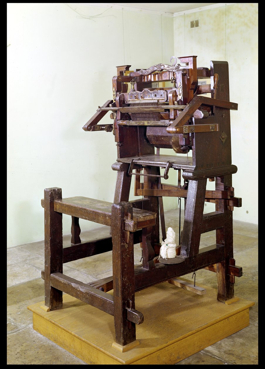 Erster Webstuhl für Strümpfe, 1750 von French School