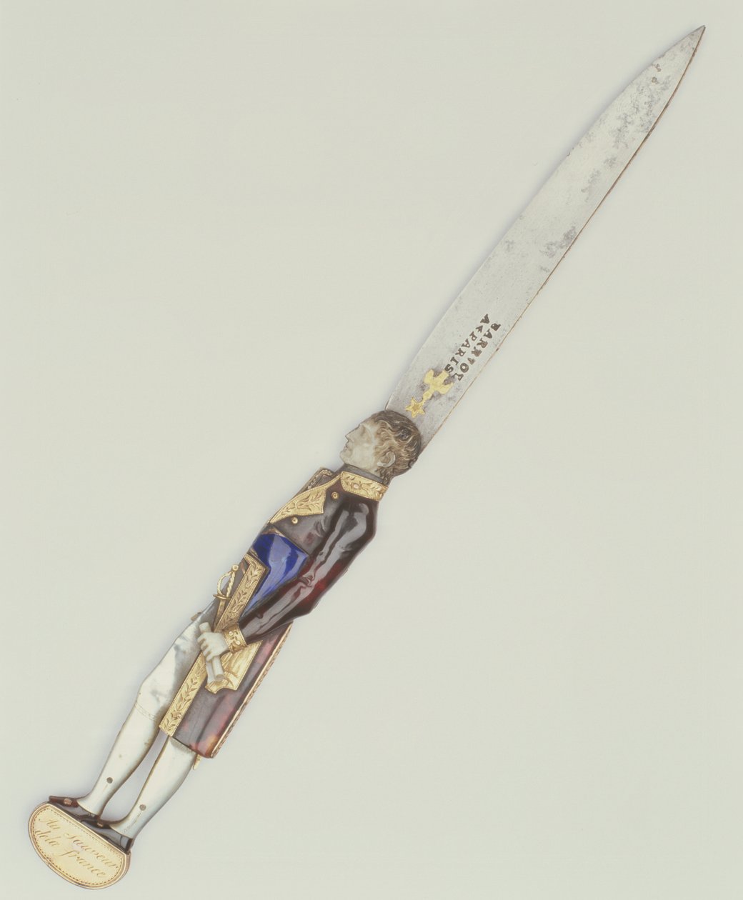 Klappmesser (Stahl mit Emaille-Dekoration) von French School