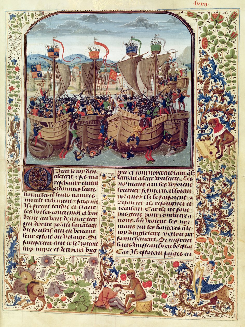 Schlacht von Ecluse, 24. Juni 1340, aus Froissarts Chronik von French School